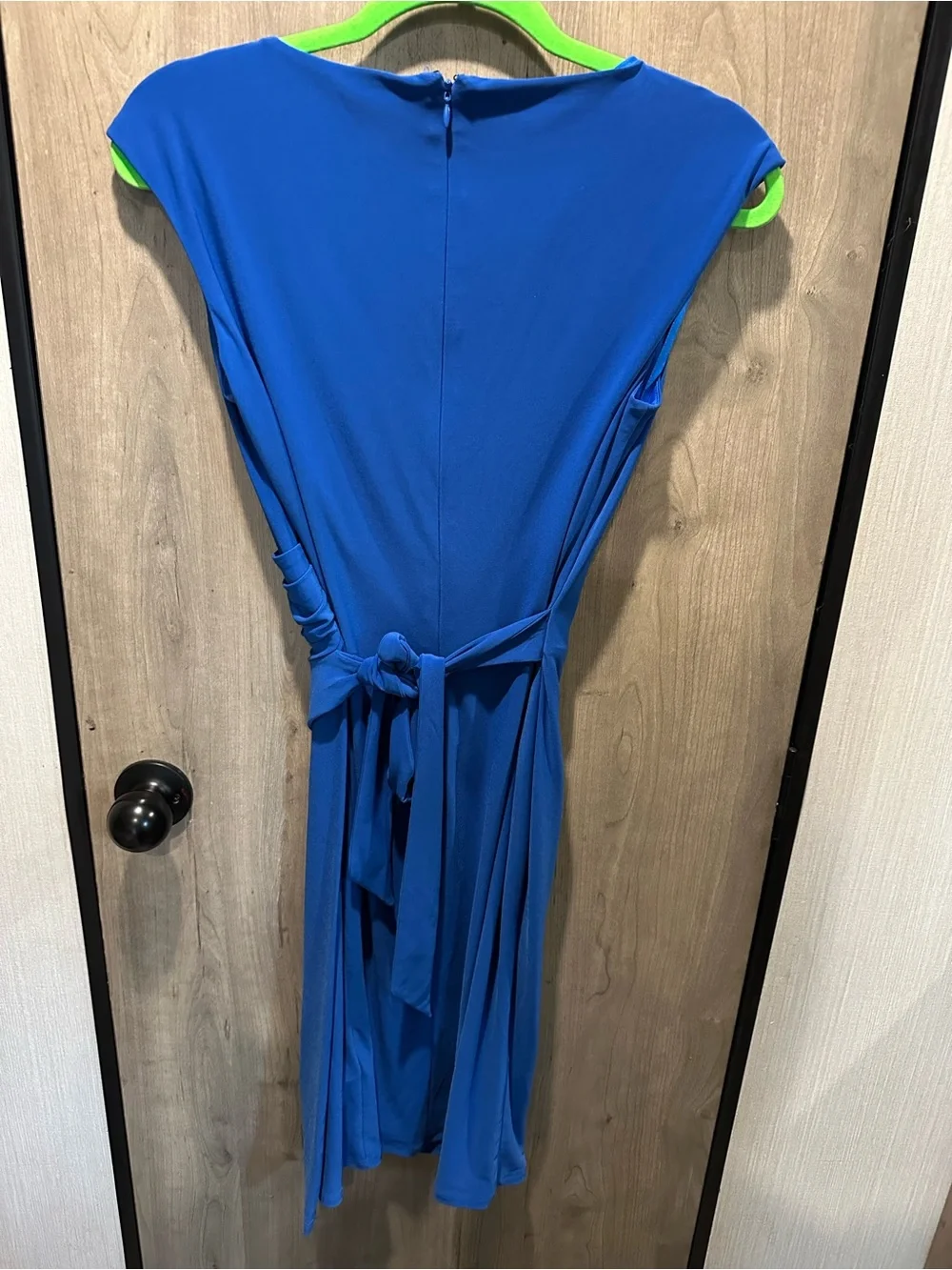 Lauren Ralph Lauren Cobalt Blue Ruched Wrap Dress Size 8